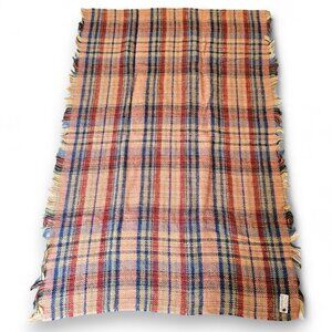 Highland Travel Rug 80% Wool Throw Blanket Woven in UK Fringe Colorful 40x58